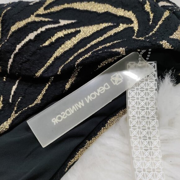 NWT Devon Windsor Amari Pull On Low Waist Bikini Swimwear Bottom Zebra Large - Picture 4 of 8